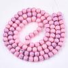 Spray Painted Glass Beads Strands X-GLAD-S075-6mm-68-2