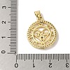 Rack Plating Brass Micro Pave Clear Cubic Zirconia Pendants KK-P267-11E-G-3