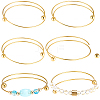 6Pcs 304 Stainless Steel Cuff Bangles Making MAK-BBC0001-21G-1