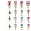 CRASPIRE 24pcs 4 colors Alloy Rhinestones Cabochons MRMJ-CP0001-09-1