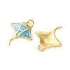 Brass with Enamel Pendants KK-CBA9FD2-05G-01-2