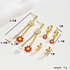 Stainless Steel Flower Tassel Earring Sets LB0942-5