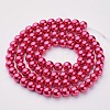 Glass Pearl Beads Strands X-HY-10D-B57-1