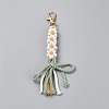 Macrame Daisy Handmade Woven Cotton Pendant Decorations DIY-WH0888-459-1