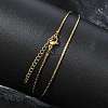 1.2MM 304 Stainless Steel Boston Link Chain Necklaces NJEW-D328-01G-01-1