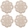 Handmade Cotton Lace Cup Coasters AJEW-GF0008-84A-1