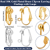 36Pcs 2 Colors Brass Clip-on Earring Findings KK-BBC0016-11-2