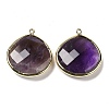 Natural Amethyst Pendants G-B009-07G-O-1