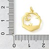 Rack Plating Brass Micro Pave Cubic Zirconia Pendants KK-S396-28G-3