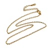 2.5MM Unisex 304 Stainless Steel Textured Cable Chain Necklaces NJEW-P356-13G-4