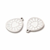 304 Stainless Steel Enamel Pendants STAS-F291-04P-03-2