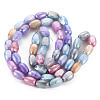 Opaque Baking Painted Crackle Glass Beads Strands EGLA-S174-21I-2