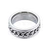 Non-Tarnish 201 Stainless Steel Curb Chain Finger Ring for Women RJEW-N043-30P-2