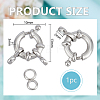 1Pc 925 Sterling Silver Spring Ring Clasps STER-BC0003-01A-2