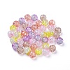 5 Colors Spray Painted & Baking Painted Crackle Glass Beads CCG-X0010-02-8mm-2