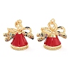 Christmas Theme Rack Plating Brass Pendants KK-M280-11D-G-1