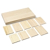 3-Slot Wooden Earring Display Card Stands EDIS-R027-01A-03-3