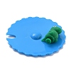 Dinosaur Food Grade Silicone Cup Cover Lid AJEW-G031-03-2