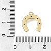 Brass Micro Pave Clear Cubic Zirconia Charms KK-K427-18G-02-3