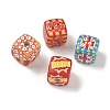 Popcorn Theme Printed Opaque Acylic European Beads AC-CBAE004-04-1