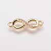 Brass Cubic Zirconia Links KK-P134-57G-1
