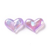 UV Plating Rainbow Iridescent Acrylic Beads OACR-C010-01A-2