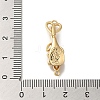 Brass Micro Pave Clear Cubic Zirconia Fold Over Clasps KK-H480-22G-3