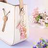 Alloy & Resin Tassel Keychainss AJEW-TADJ0001-20G-06-5
