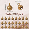200Pcs Brass Bell Charms KK-SC0006-17-2