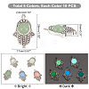 50Pcs 5 Colors Synthetic Luminous Stone Pendants PALLOY-PH0001-97-3