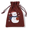 Christmas Theme Jute Cloth Storage Bags ABAG-F010-01A-02-2