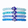 Cat Eye Beads Stretch Bracelets BJEW-JB10969-1