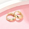Twist Brass Hoop Earrings EJEW-Z102-12G-2