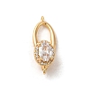 Brass Pave Clear Cubic Zirconia Fold Over Clasps KK-M270-19G-1