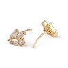 Clear Cubic Zirconia Geometric Stud Earrings EJEW-L234-085G-2