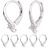 10Pcs Brass Cubic Zirconia Leverback Earring Findings KK-BBC0024-29-7