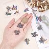 12Pcs 6 Styles Plated Alloy Pendants FIND-NB0001-39-3