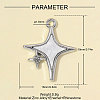 Zinc Alloy with Crystal Rhinestone & White Enamel Pendants RB-OY001-38P-2