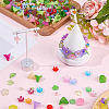 300Pcs 6 Styles Spray Paint ABS Plastic Imitation Pearl Bead Caps MACR-SC0002-75-4
