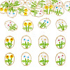 16Pcs 4 Colors Glass Seed Beaded & Handmade Millefiori Glass Pendants FIND-TA0009-56-1