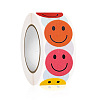 Round Dot Paper Self-adhesive Smiling Face Reward Stickers PW-WG51572-01-5