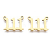 201 Stainless Steel Pendant Links STAS-S110-115G-01-1