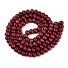 Opaque Baking Paint Glass Beads Strands GLAA-Q110-03A-10-2