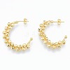Brass Stud Earrings for Women EJEW-N011-95-3