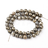 Natural Pyrite Beads Strands X-G-G839-01-10mm-3