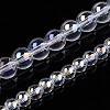Electroplate Transparent Glass Beads Strands GLAA-T032-T4mm-AB13-4