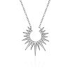 Stainless Steel Sun Pendant Cable Chain Necklaces with Minimalist European and American Style YZ7630-1-1