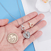 2Pcs 2 Colors S925 Sterling Silver Micro Pave Clear Clear Cubic Zirconia Twister Clasps STER-PH0003-56-3