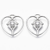 Brass Micro Pave Cubic Zirconia Pendants KK-R130-027P-NF-1