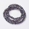 Electroplate Transparent Glass Beads Strands LS-EGLA-A034-T4mm-S07-2